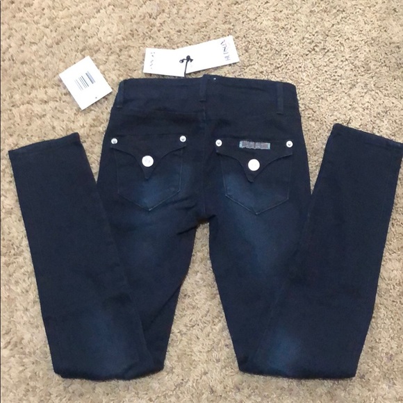 Hudson Dark Wash Skinny Jeans - Picture 2 of 3